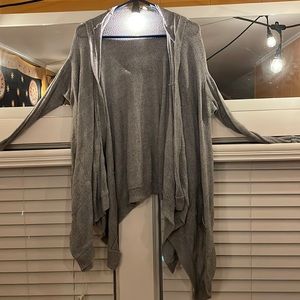 American Eagle•Cardigan•Grey•Pockets•Hood•Oversized•Large